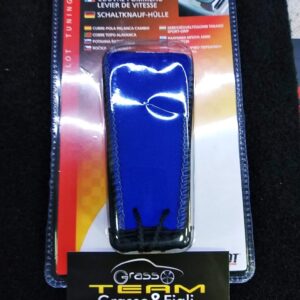 Copri Cover Pomello Cambio Manuale in Microfibra Colore Blu e Nero