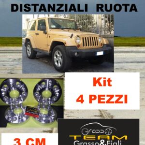 KIT 4 Distanziali Ruota For Jeep WRANGLER JK + RUBICON 2007 > 2018 spessore 30 mm Wheel Spacers DF9