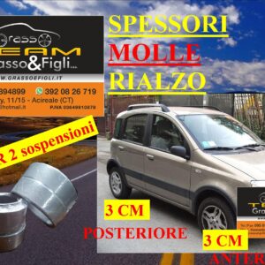 Kit 4 Spessori Molle FIAT PANDA 4X4 + VAN E CROSS 4X4 169 2003 > 2012 Completo Anteriore Posteriore Spessori Rialzo 3cm FT30 FT30