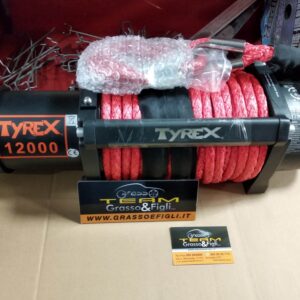 Verricello Elettrico 12000 Lbs 5454 Kg con Cavo Tessile 12V con comando a Distanza