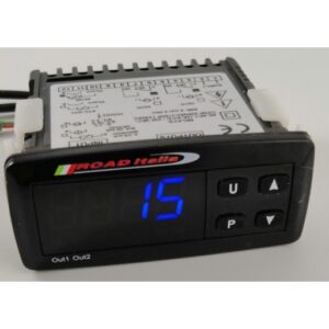 Strumento Road Italia Rettangolare EGT / Racing Manometro indicatore temperatura gas scarico EGT 1002 Digitale dimensioni 29x71mm Display BLU 1002M