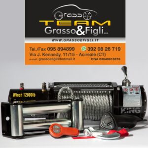 Verricello Elettrico 12000 Lbs 5454 KG con Cavo in Acciaio 12V con telecomando a Distanza