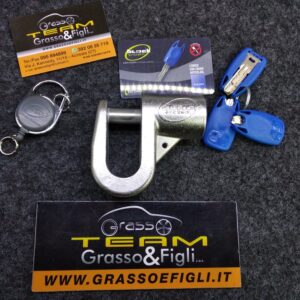 Antifurto Block System per Moto e Scooter Blocca disco / ruota diametro stelo 13 + chiavi e portachiavi originale