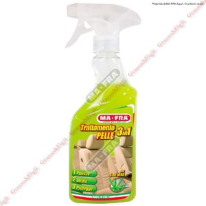 Ma*Fra - Trattamento 3in1 Pelle 500ml - Lavaggio della Tappezzeria Auto in Maniera Semplice ed Efficace - Mafra
