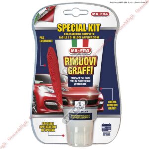 Ma*Fra - Kit Rimuovi Graffi - Speciale Kit per il Trattamento Completo della Carrozzeria - Tubetto + Pad - Mafra