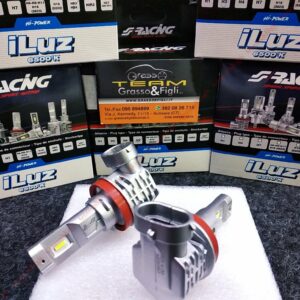 Kit LED Lampada H11 - H9 - H8 - H16 - Conversion iLuz - 2 pezzi - 2000lm Lumen -  6500°K Super Bianco -  10-30V 10W Simoni Racing  - Z11