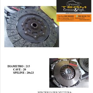 Kit Frizione Sportiva Rinforzata Fiat 500 Abarth Turbo Benzina motore 312A1000 disco organico + spingidisco 6224 / FN 654R