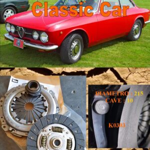 Kit Frizione Alfa Romeo 1750 - 2000 GT Veloce   - Disco + Spingidisco + Cuscinetto " E.Sassone " Classic Vintage Car -- K0303