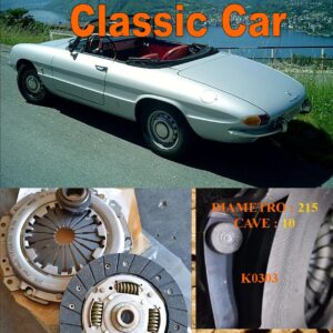 Kit Frizione Alfa Romeo 1750 - 2000 Spider Veloce  - Disco + Spingidisco + Cuscinetto " E.Sassone " Classic Vintage Car -- K0303