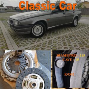 Kit Frizione Alfa Romeo Alfa 75  1.8 - 2.0 Twin Spark  1985 >  - Disco + Spingidisco + Cuscinetto " E.Sassone " Classic Vintage Car -- K0302