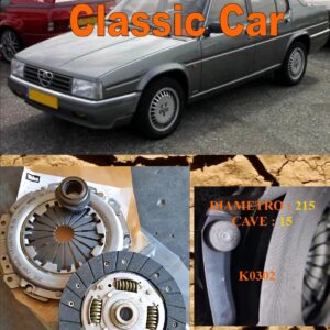 Kit Frizione Alfa Romeo Alfa 90  1.8 - 1.8 Super - 2.0 - 2.0 Super e 2.0 V6   1984 > 1987  - Disco + Spingidisco + Cuscinetto " E.Sassone " Classic Vintage Car -- K0302