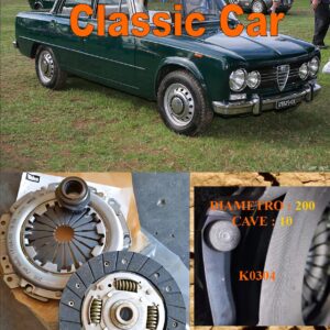 Kit Frizione Alfa Romeo Giulia 1.3 1.6  - > 1969  - Disco + Spingidisco + Cuscinetto " E.Sassone " Classic Vintage Car -- K0304