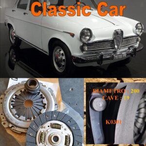 Kit Frizione Alfa Romeo Giulietta 1.3 - 1.6  >1969  - Disco + Spingidisco + Cuscinetto " E.Sassone " Classic Vintage Car -- K0301