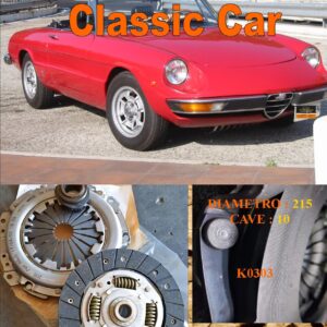 Kit Frizione Alfa Romeo Spider Duetto coda tronca 1.6  - 1972>  - Disco + Spingidisco + Cuscinetto " E.Sassone " Classic Vintage Car -- K0303