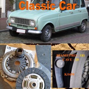 Kit Frizione Renault 4 R4 1.0 - 1.1  - 1986 > 1993  - Disco + Spingidisco + Cuscinetto " E.Sassone " Classic Vintage Car -- K0450