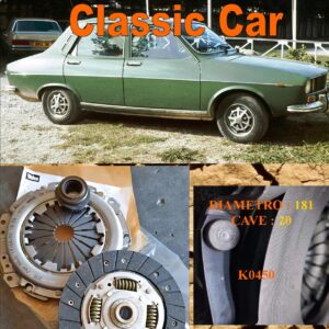 Kit Frizione Renault 12 R12 1.3 + 1.3 Ts - 1.4  1969 > 1980  - Disco + Spingidisco + Cuscinetto " E.Sassone " Classic Vintage Car -- K0450