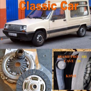 Kit Frizione Renault Express   1.0 - 1.1 - 1.4 - 1.6D  1985 >  - Disco + Spingidisco + Cuscinetto " E.Sassone " Classic Vintage Car -- K0510