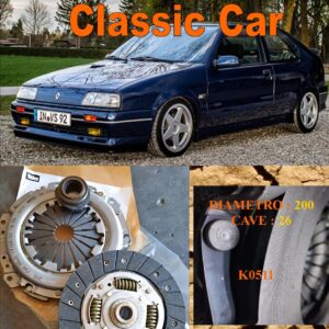 Kit Frizione Renault 19 R19  1.8 16V  + 1.7 1988 > 1995  - Disco + Spingidisco + Cuscinetto " E.Sassone " Classic Vintage Car -- K0511