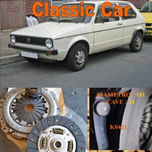 Kit Frizione Volkswagen Golf mk1 1.1 - 1.3 -     1974 > 1983  - Disco + Spingidisco + Cuscinetto " E.Sassone " Classic Vintage Car -- K0421