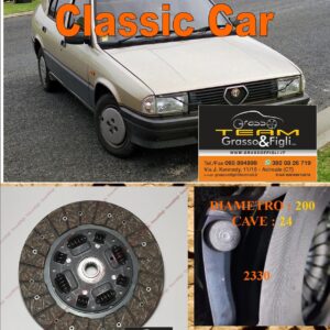 Disco Frizione Organico Alfa Romeo 33 1.2 - 1.3 - 1.5 - 1.7 - 1.8 TD  dal 1983 al 1994 diametro 200 cave 24  - NUOVA PRODUZIONE 100% MADE IN ITALY - 2330