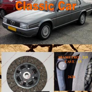 Disco Frizione Organico Alfa Romeo 90  1.8 + Super - 2.0 + Super + V6 Super     dal 1984 al 1987  diametro 215 cave 15  - NUOVA PRODUZIONE 100% MADE IN ITALY - 2626