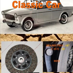 Disco Frizione Organico Fiat 1100 / 103 / D/H    dal  diametro 187 cave 20  - NUOVA PRODUZIONE 100% MADE IN ITALY - 0053