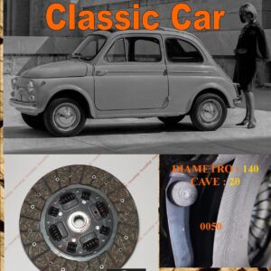 Disco Frizione Organico Fiat 500 Sport -  500 D Berlina e Giardinetta    dal  diametro 140 cave 20  - NUOVA PRODUZIONE 100% MADE IN ITALY - 0050