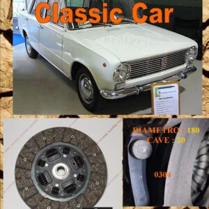 Disco Frizione Organico  FIAT  124   1.4   1a Serie    fino al 1968   diametro 180 cave 20  - NUOVA PRODUZIONE 100% MADE IN ITALY - 0304