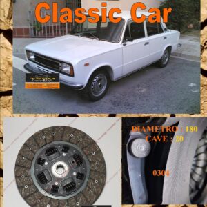 Disco Frizione Organico  FIAT  124 + Familiare - 124D  1.4   (pamplona)    dal 1969 >   diametro 180 cave 20  - NUOVA PRODUZIONE 100% MADE IN ITALY - 0304