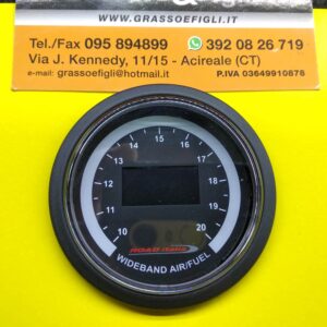 Strumento Road Italia Serie Wideband Roaditalia Oled - Manometro Misuratore Aria Benzina ( Air Fuel ) Corona Nera + SONDA BOSCH 4.9  3001WB   diam.52mm 3001wb - 3002WB