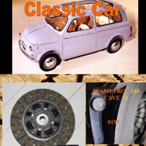 Disco Frizione Organico  Fiat 500 Giardinetta    dal   diametro 140 cave 6  - NUOVA PRODUZIONE 100% MADE IN ITALY - 0199