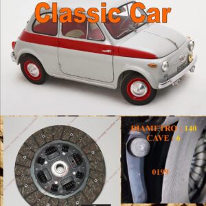Disco Frizione Organico  Fiat 500 sport    dal   diametro 140 cave 6  - NUOVA PRODUZIONE 100% MADE IN ITALY - 0199