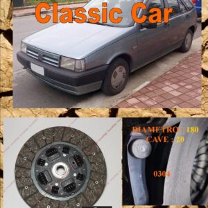 Disco Frizione Organico  FIAT  TIPO 1.1 - 1.4 - 1.4 ie   dal 1988 > 1995   diametro 180 cave 20  - NUOVA PRODUZIONE 100% MADE IN ITALY - 0304