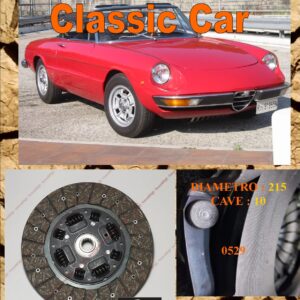 Disco Frizione Organico ALFA ROMEO SPIDER DUETTO 1.6 DAL 1972 > diametro 215 cave 10 - NUOVA PRODUZIONE 100% MADE IN ITALY - 0529