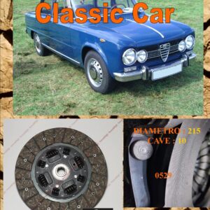 Disco Frizione Organico ALFA ROMEO GIULIA 1.3 - 1.6 - 2.0 + Diesel dal 1969 > 1978 diametro 215 cave 10 - NUOVA PRODUZIONE 100% MADE IN ITALY - 0529