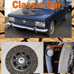Disco Frizione Organico  AUTOBIANCHI A 111  DAL 1969 > 1972   diametro 200 cave 20  - NUOVA PRODUZIONE 100% MADE IN ITALY - 0549