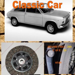 Disco Frizione Organico  AUTOBIANCHI PRIMULA COUPE S  DAL 1969 > 1972   diametro 200 cave 20  - NUOVA PRODUZIONE 100% MADE IN ITALY - 0549