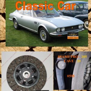 Disco Frizione Organico  FIAT DINO     diametro 205 cave 20  - NUOVA PRODUZIONE 100% MADE IN ITALY - 0508