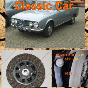 Disco Frizione Organico  ALFA ROMEO 1750 - Berlina - GTB - Spyder     diametro 215 cave 10  - NUOVA PRODUZIONE 100% MADE IN ITALY - 0529