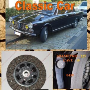 Disco Frizione Organico  ALFA ROMEO 2600 Berlina e Coupé  dal 1962 >   diametro 225 cave 10  - NUOVA PRODUZIONE 100% MADE IN ITALY - 0439