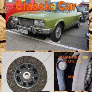 Disco Frizione Organico FIAT 124 COUPE - SPECIAL - SPECIAL T - SPORT fino al 1975 diametro 200 cave 20 - NUOVA PRODUZIONE 100% MADE IN ITALY - 0549