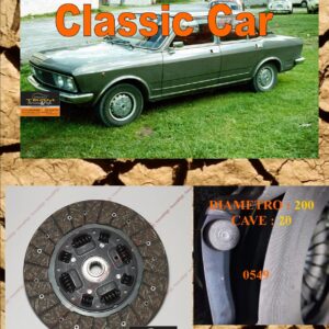 Disco Frizione Organico  FIAT 132 1.6 tutti i modelli fino al 1974  diametro 200 cave 20  - NUOVA PRODUZIONE 100% MADE IN ITALY - 0549