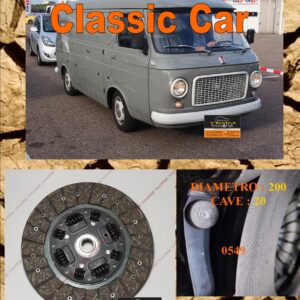 Disco Frizione Organico  FIAT 238 Benzina   dal 1968 al 1983 diametro 200 cave 20  - NUOVA PRODUZIONE 100% MADE IN ITALY - 0549