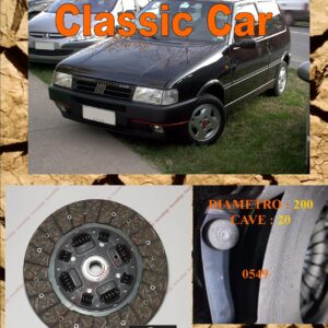 Disco Frizione Organico  FIAT UNO TURBO TIPINO 1.4   dal 1989 al 1996 diametro 200 cave 20  - NUOVA PRODUZIONE 100% MADE IN ITALY - 0549