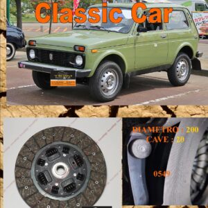 Disco Frizione Organico  LADA NIVA 1.6 4X4 ( VAZ 2121 )   dal 1976 al 1995 diametro 200 cave 20  - NUOVA PRODUZIONE 100% MADE IN ITALY - 0549