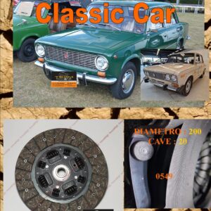 Disco Frizione Organico  LADA ( Žiguli )  1200 - 1300 - 1500 - 1600   dal 1970 al 1987 diametro 200 cave 20  - NUOVA PRODUZIONE 100% MADE IN ITALY - 0549