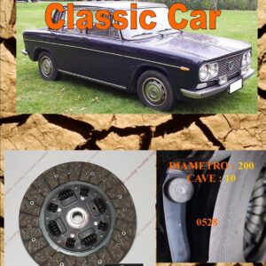 Disco Frizione Organico  LANCIA FULVIA BERLINA GT e GTE     diametro 200 cave 10  - NUOVA PRODUZIONE 100% MADE IN ITALY - 0528