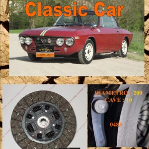 Disco Frizione Organico  LANCIA FULVIA 1.2 COUPE - RALLY 1.3 - 1.3 S - 1.3 HF     diametro 200 cave 10  - NUOVA PRODUZIONE 100% MADE IN ITALY - 0483