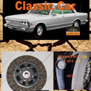 Disco Frizione Organico  FIAT 130     diametro 228 cave 22  - NUOVA PRODUZIONE 100% MADE IN ITALY - 0575
