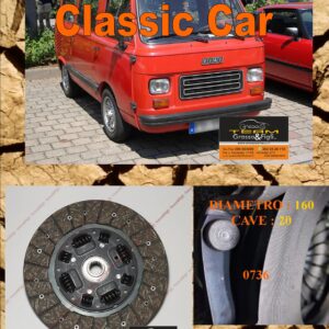 Disco Frizione Organico  FIAT 900T e 900E        diametro 160 cave 20  - NUOVA PRODUZIONE 100% MADE IN ITALY - 0736